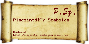 Placzintár Szabolcs névjegykártya